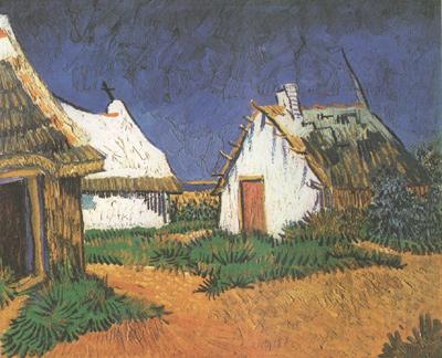 Vincent Van Gogh Three White Cottages in Saintes-Maries (nn04)